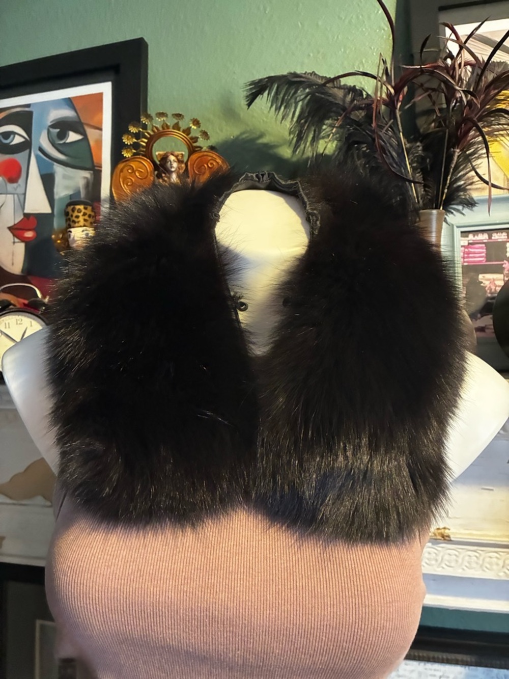 Black Fox fur Collar